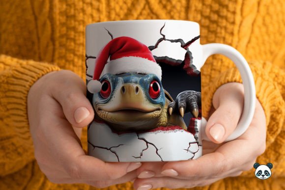 Download 3D Christmas Sea Turtle Mug Wrap 1 - Sea turtle mug Collection