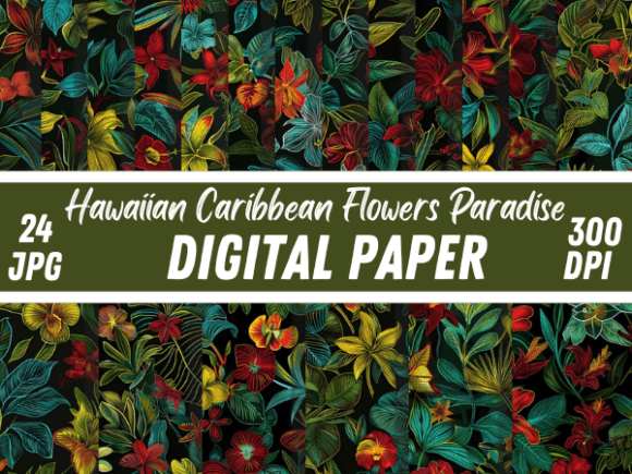 Download Hawaiian Caribbean Paradise Pattern - Premium Resources