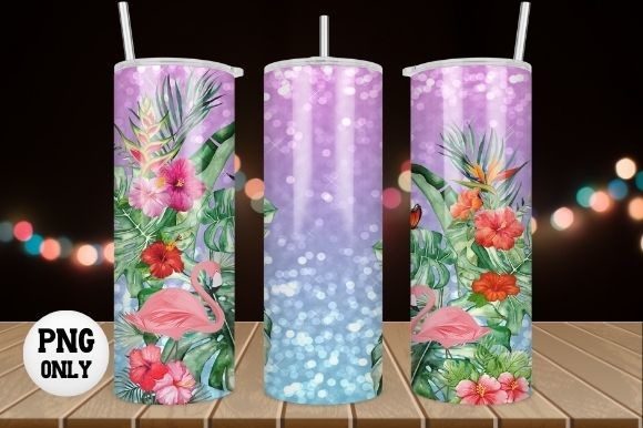 Download Tropical Flower Tumbler Wrap Sublimation - Premium Resources