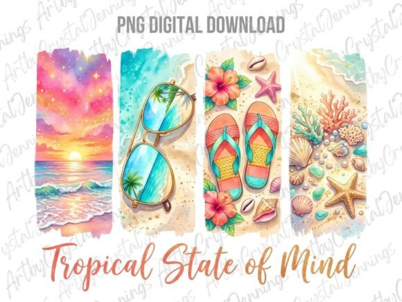 Download Tropical State of Mind Summer Beach PNG - Beach png Collection