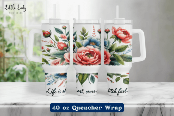 Download Cross Stitching 40 Oz Tumbler PNG File - Tumbler png file Collection