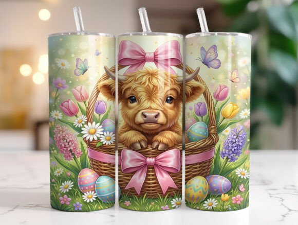 Download 20oz Highland Cow Easter Tumbler Wrap - 20oz highland cow Collection