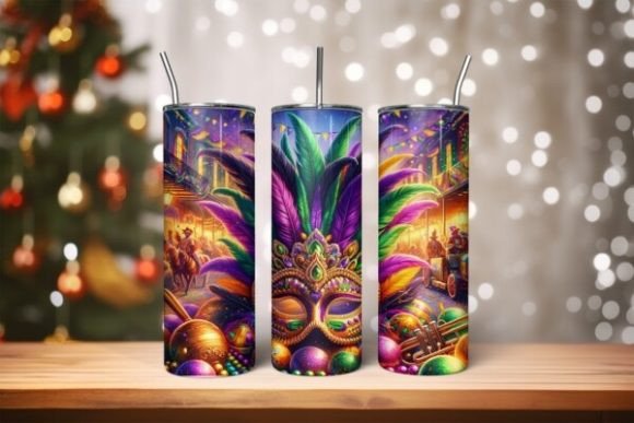 Download Mardigras 20 Oz Skinny Tumbler Png File - Tumbler png file Collection